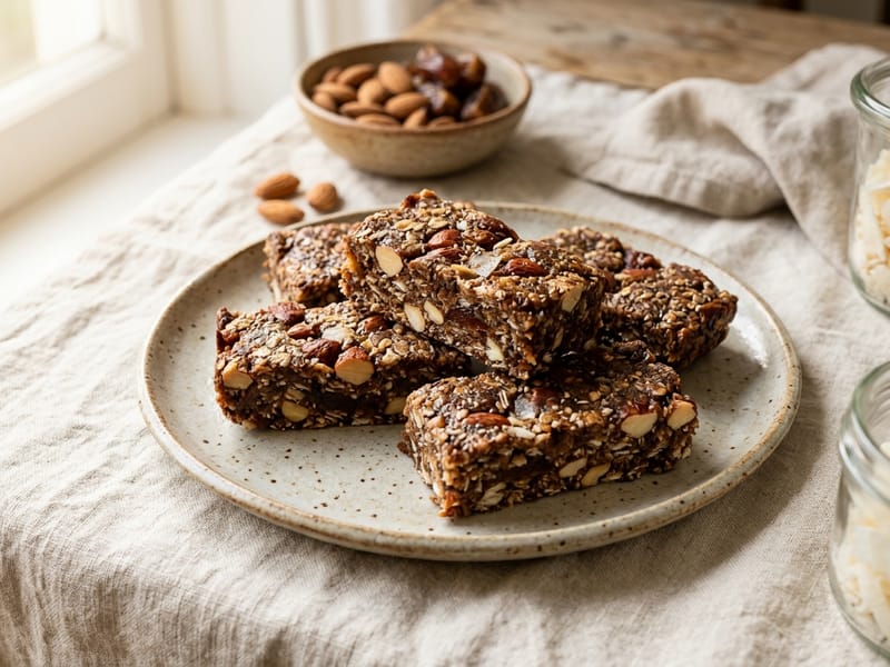 Almond And Date Energy Squares