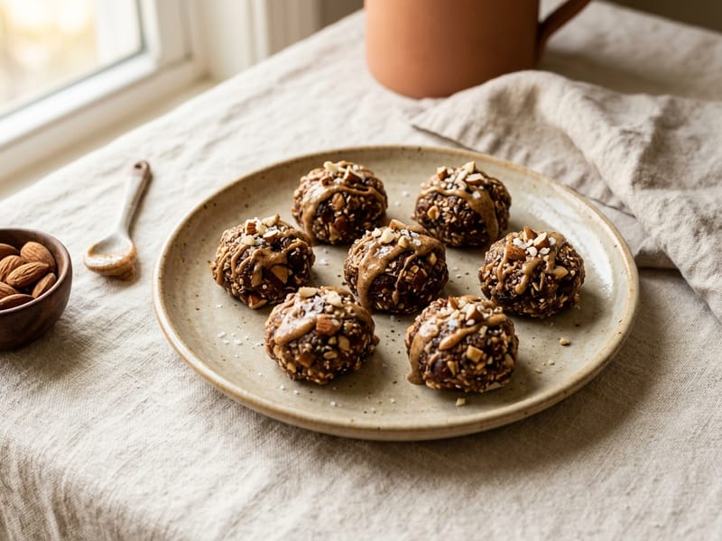 Almond Butter Date Protein Bites
