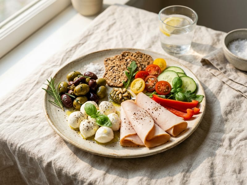 Antipasto Girl Dinner Plate