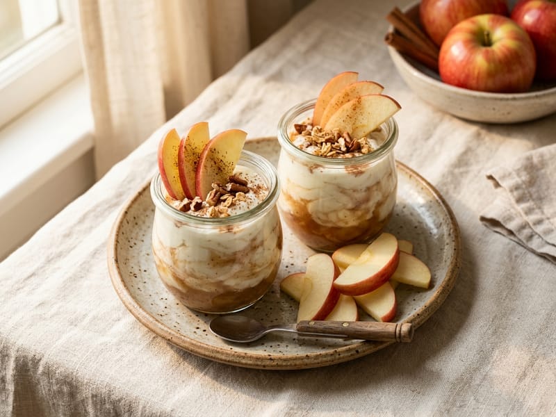 Apple Cinnamon Yogurt Pots