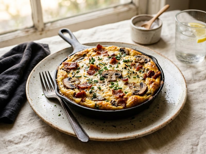 Bacon and Mushroom Egg Frittata