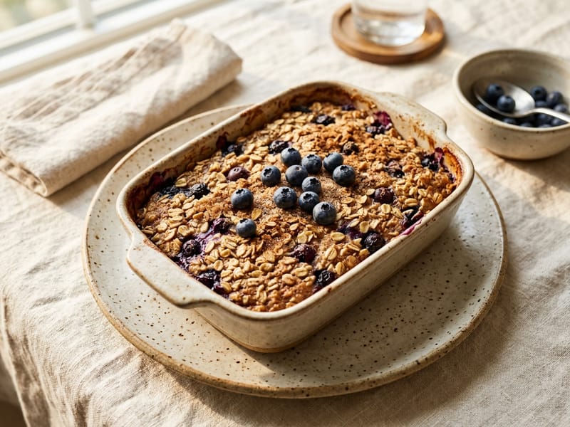 Baked Berry Oatmeal Casserole
