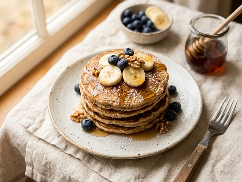 Banana Oat Pancakes