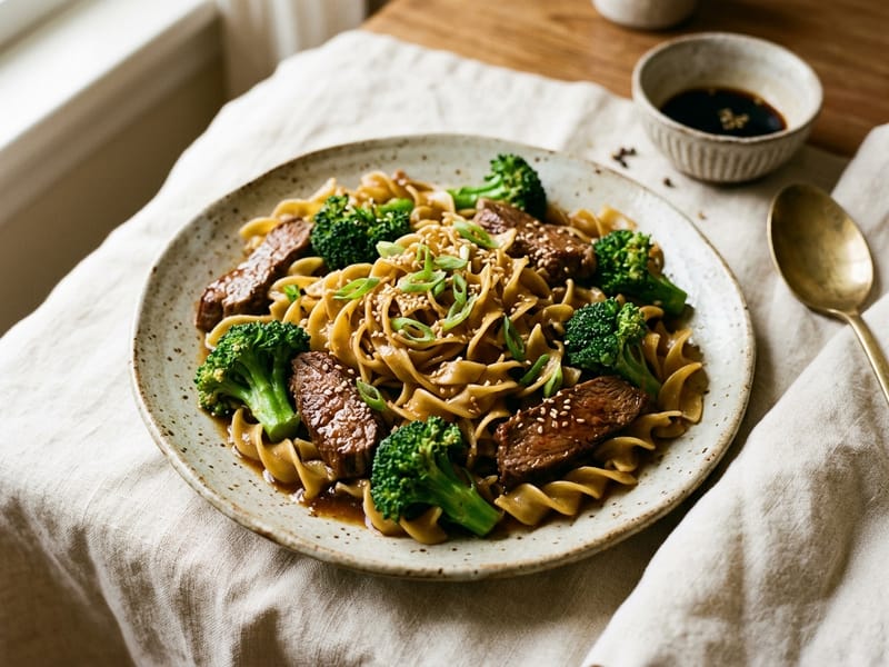 Beef and Broccoli Noodle Toss