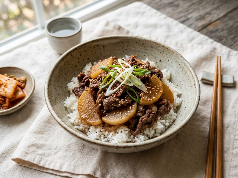 Beef And Radish Bulgogi Bowl