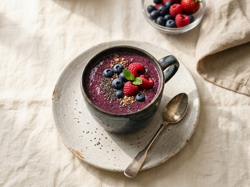 Berry Chia Breakfast Smoothie