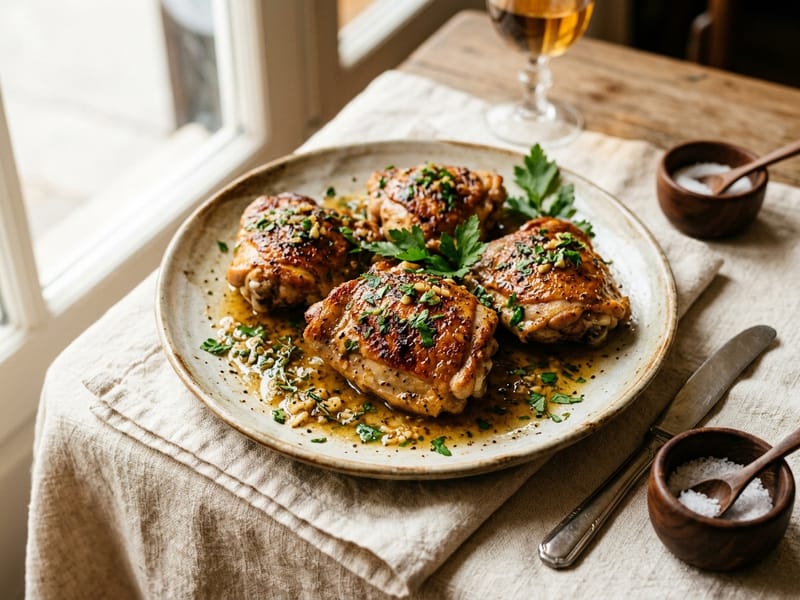 Bistro Garlic Butter Chicken Thighs