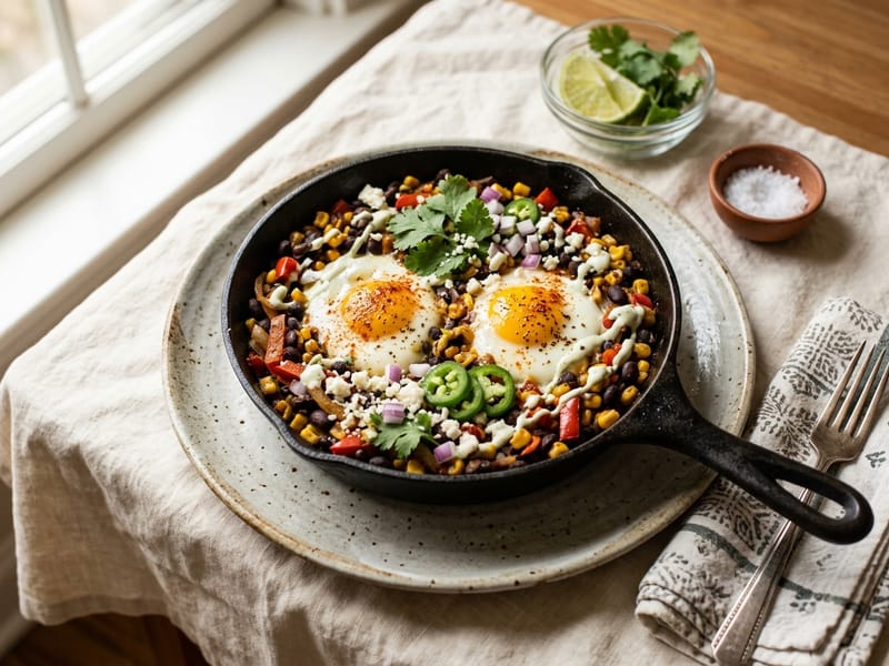 Black Bean And Corn Breakfast Skillet