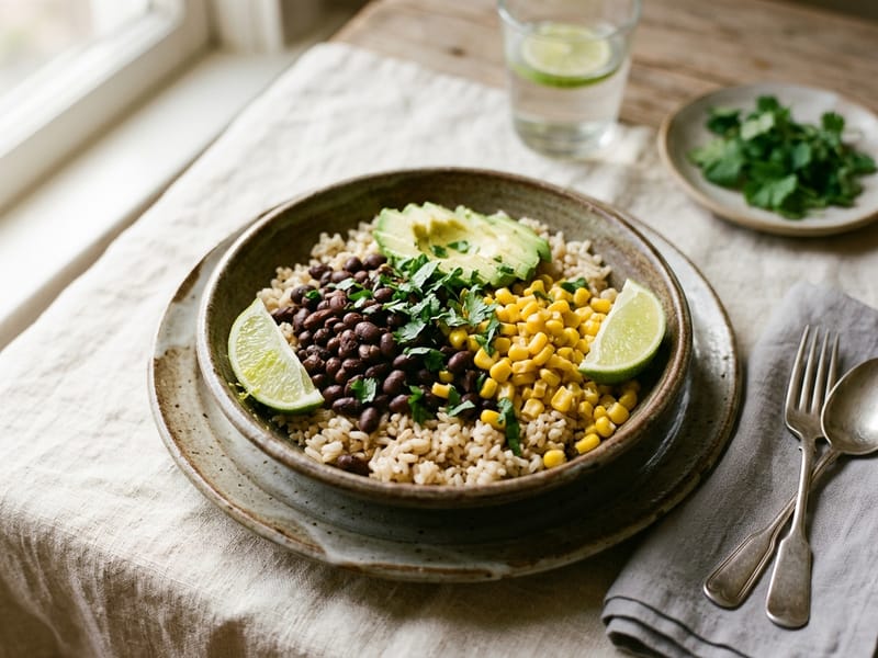 Black Bean And Corn Grain Bowl