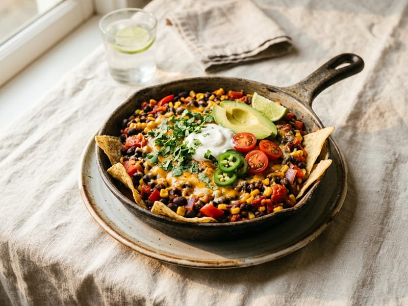 Black Bean and Corn Taco Skillet