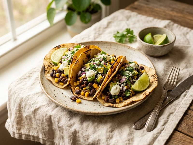 Black Bean and Corn Tacos