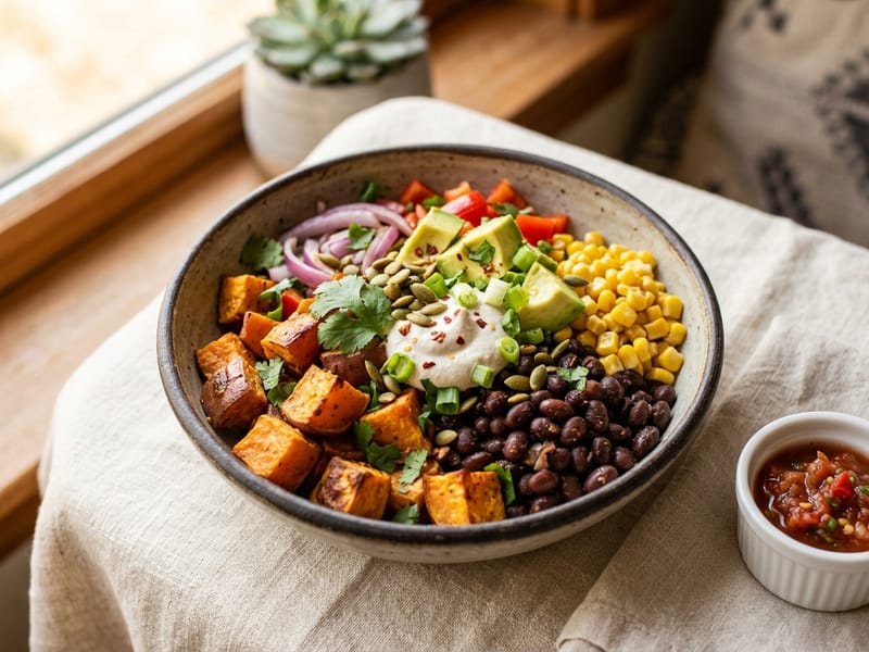 Black Bean and Sweet Potato Bowls