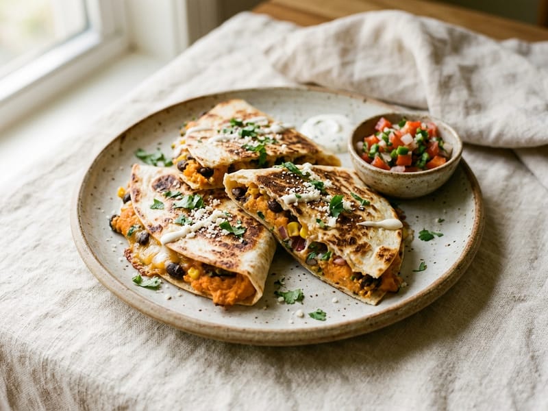 Black Bean And Sweet Potato Quesadillas