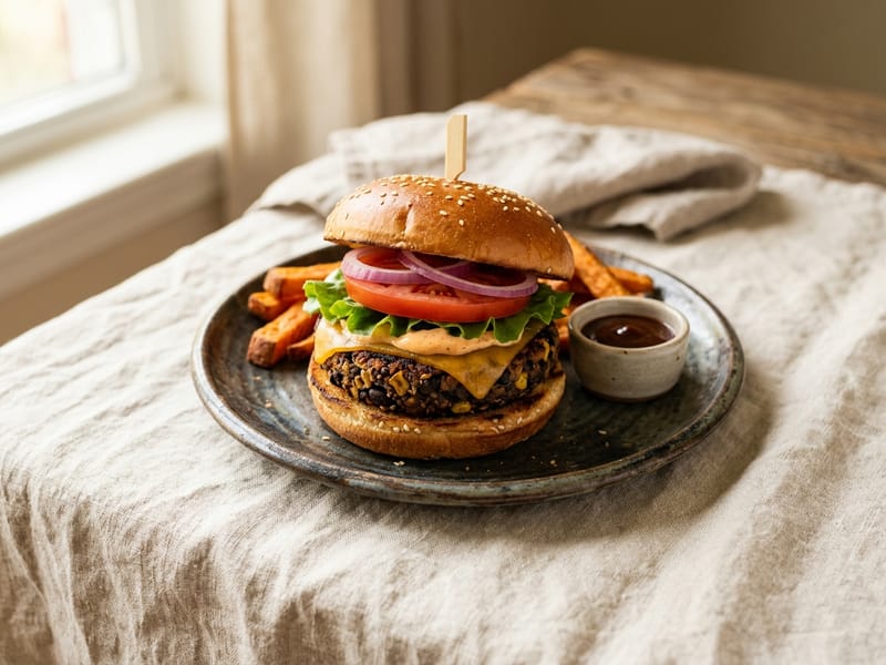 Smoky Black Bean Burgers