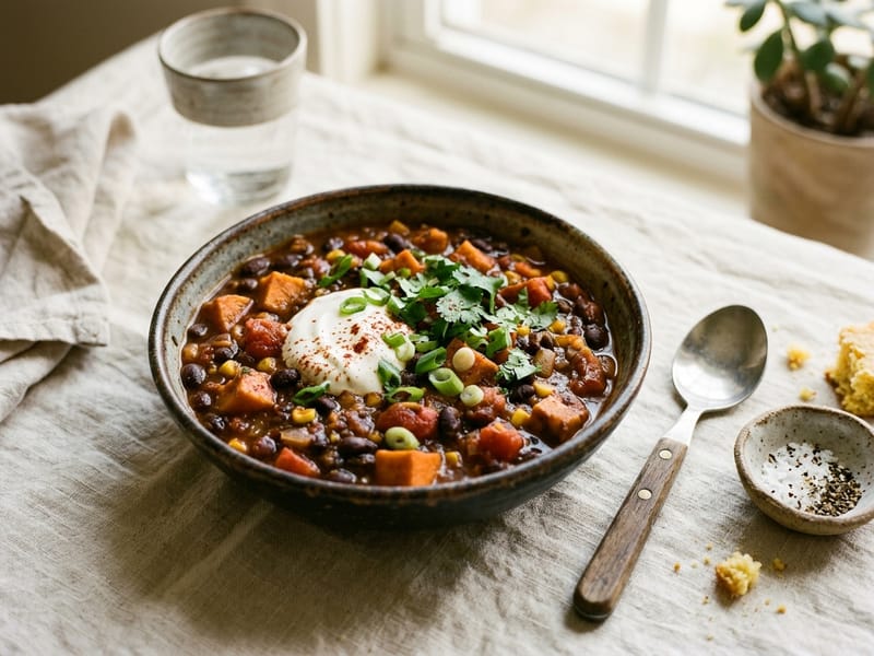 Black Bean & Sweet Potato Chili