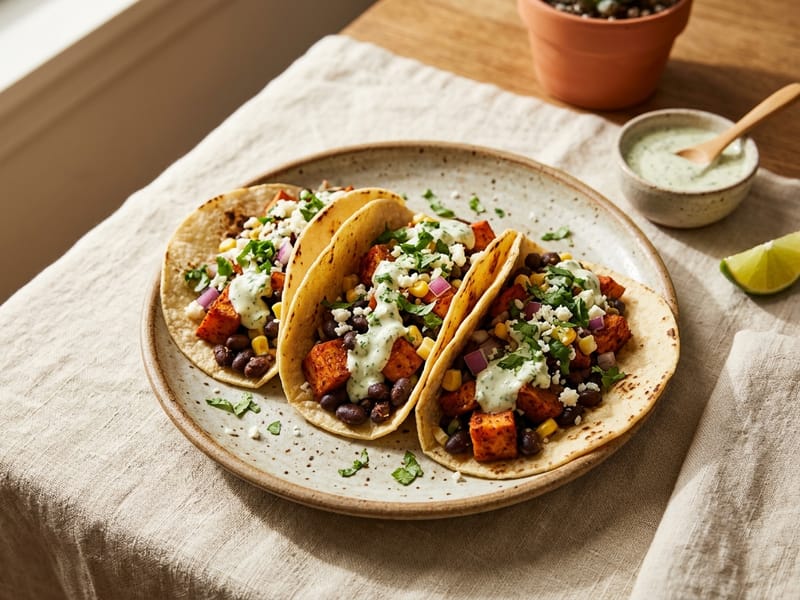 Black Bean Sweet Potato Tacos