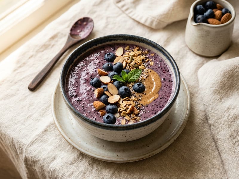 Blueberry Almond Breakfast Smoothie