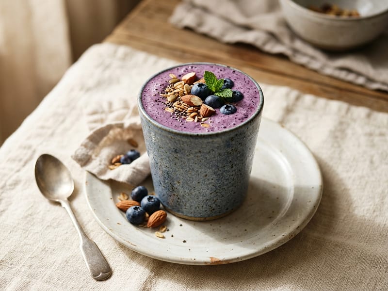 Blueberry Almond Protein Smoothie
