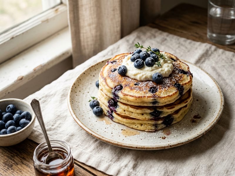 Blueberry Ricotta Breakfast Cakes