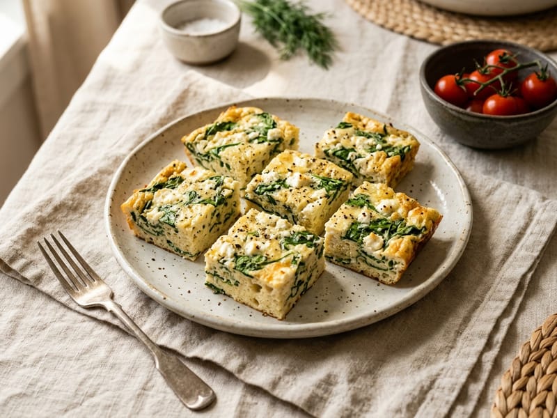 Breakfast Egg White Frittata Squares