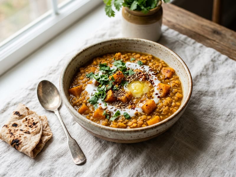 Butternut Squash and Lentil Dal