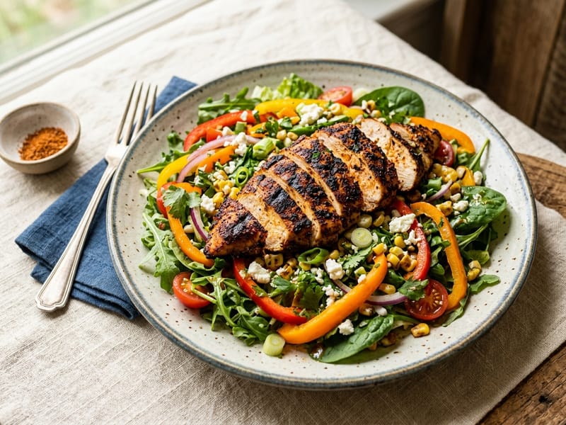 Cajun Chicken And Bell Pepper Salad
