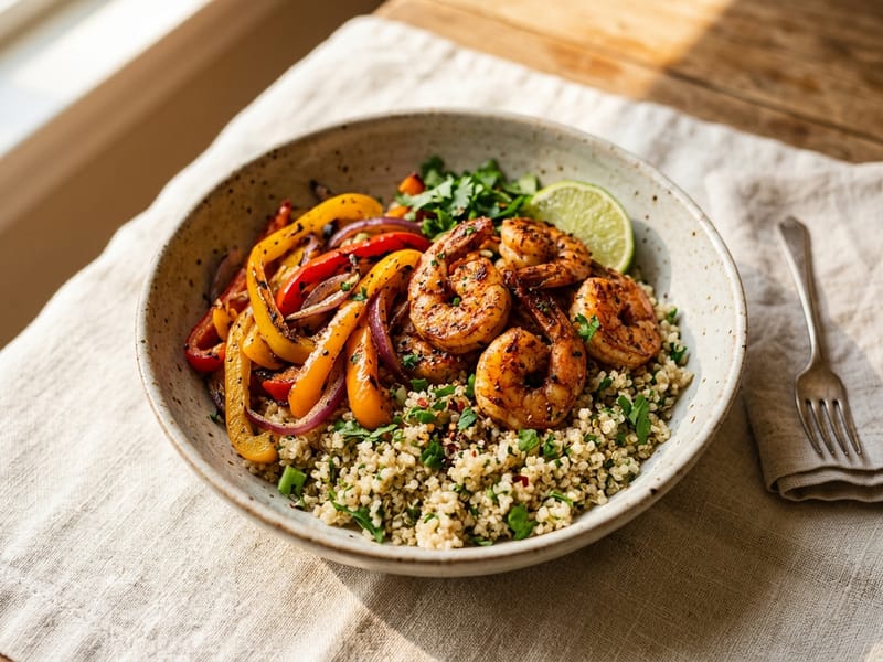 Cajun Shrimp and Bell Pepper Bowls