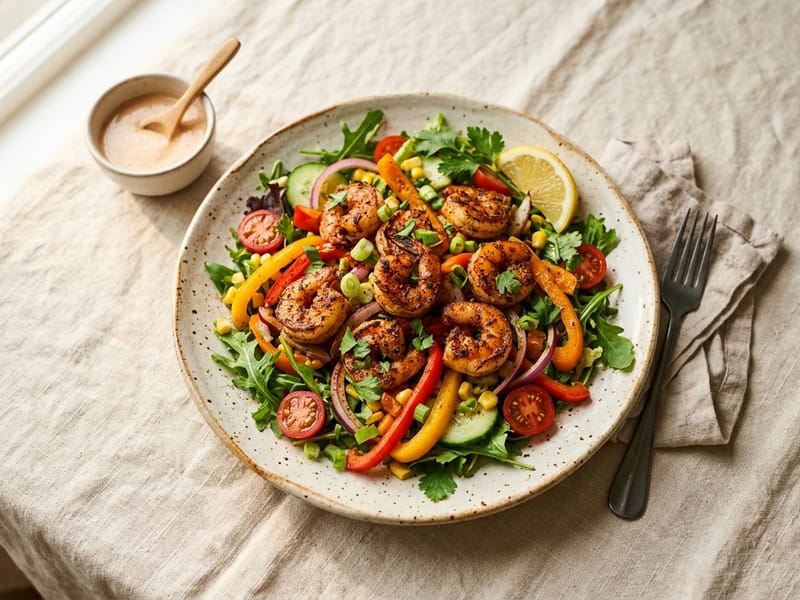 Cajun Shrimp And Bell Pepper Salad