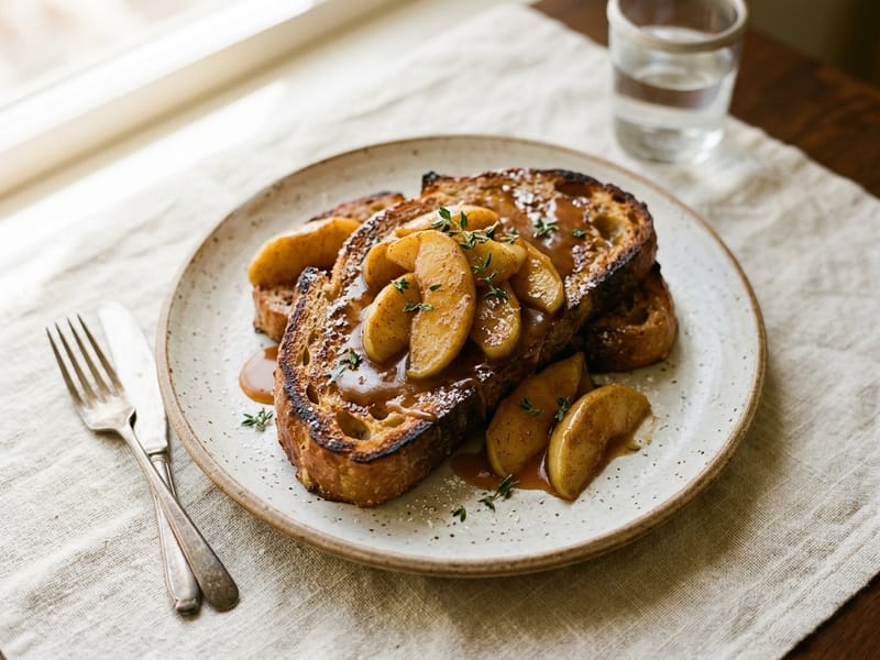 Caramelized Apple Sourdough French Toast