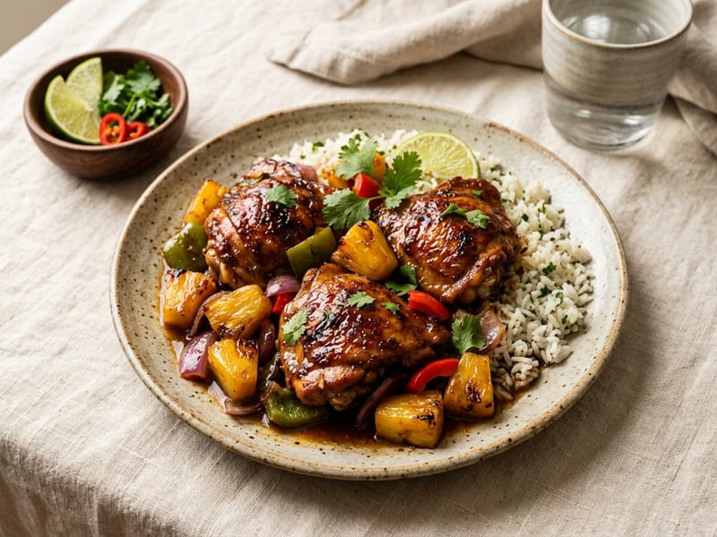 Caribbean Pineapple Chicken Thighs