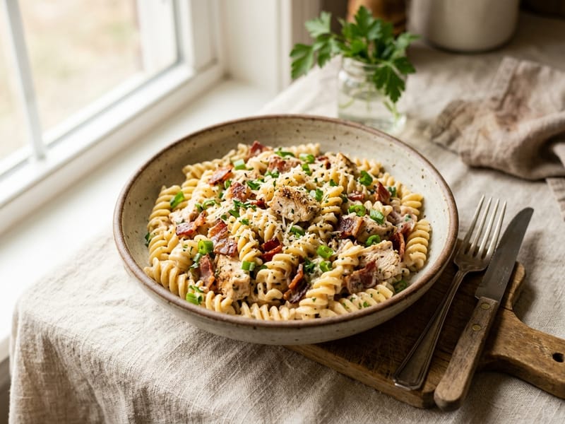 Chicken Bacon Ranch Pasta