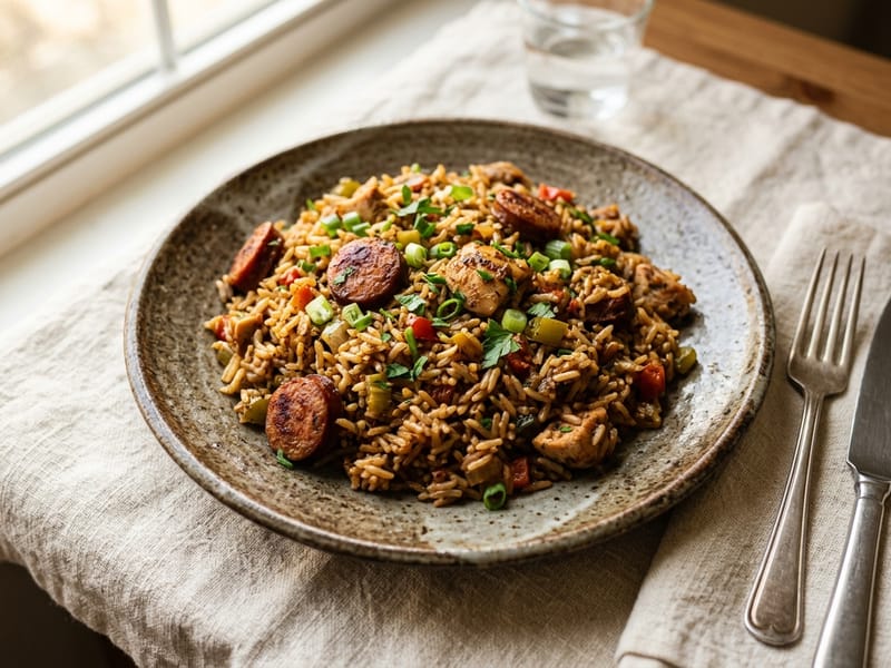 Chicken & Sausage Dirty Rice