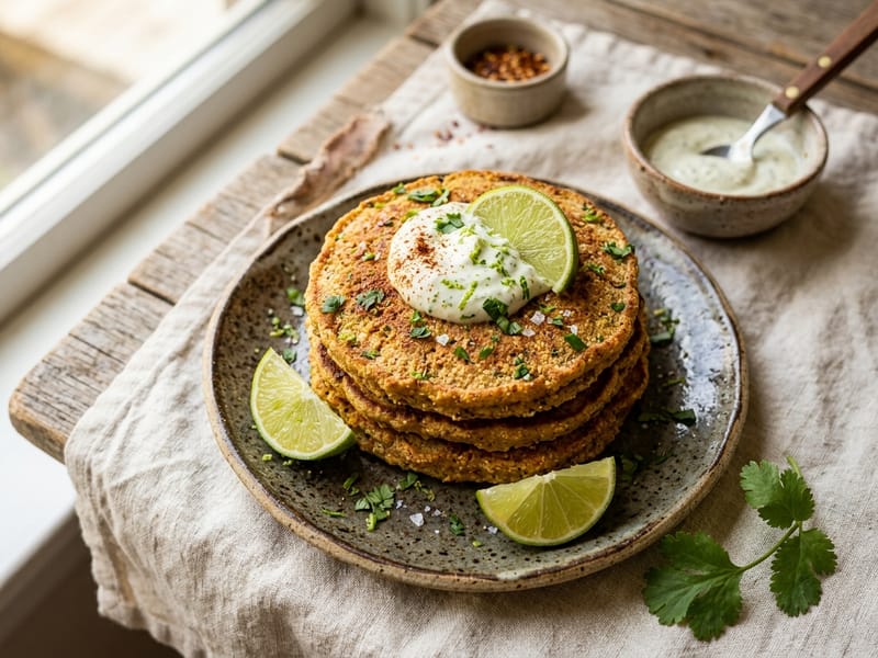 Chili Lime Cornmeal Pancakes