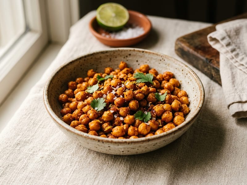 Chili Lime Roasted Chickpeas