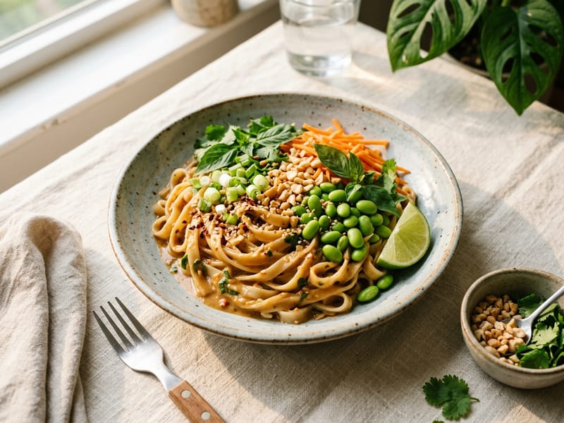 Chilled Thai Peanut Rice Noodles