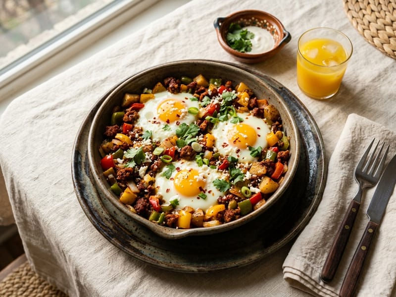 Chipotle Egg And Chorizo Skillet