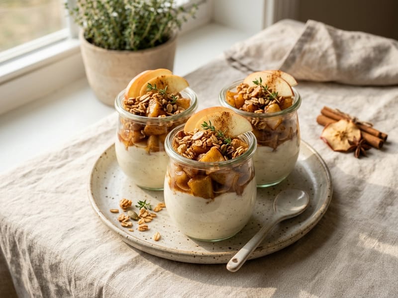 Cinnamon Apple Yogurt Pots