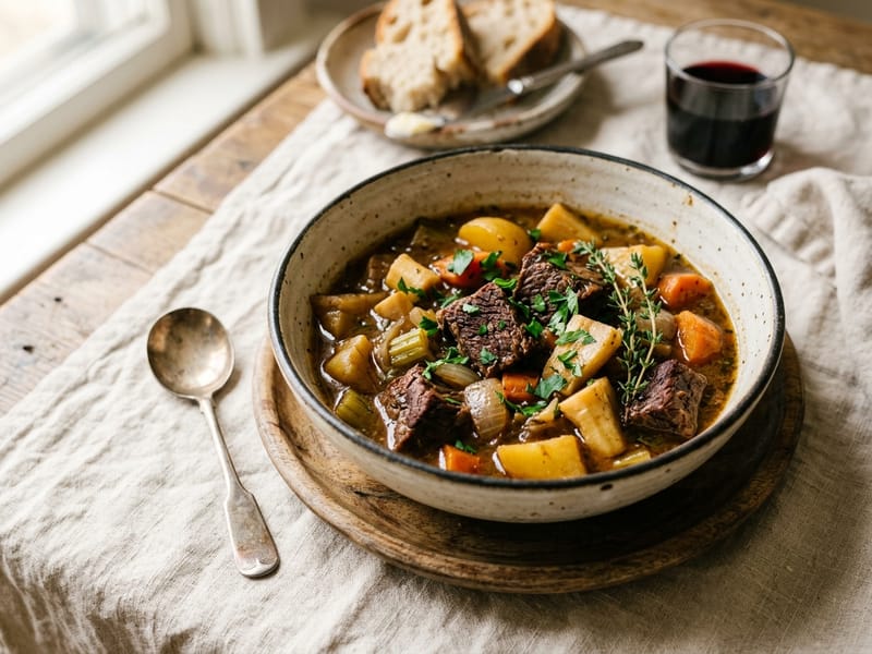 Classic Beef And Root Vegetable Stew