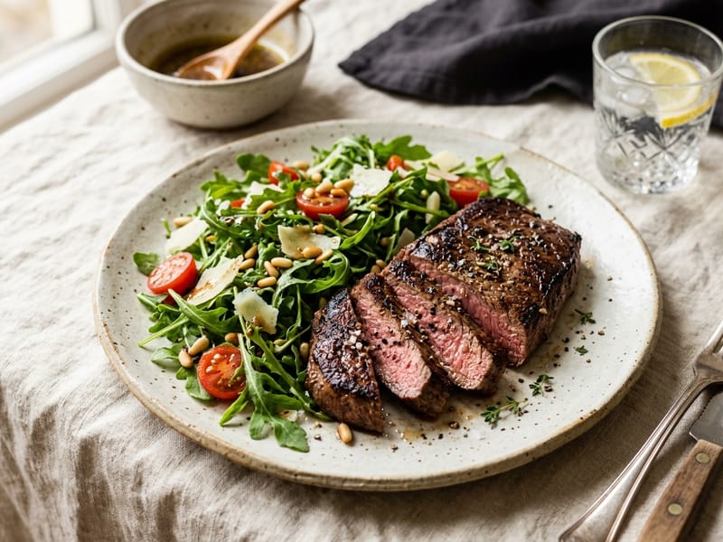 Classic Bistro Steak And Greens