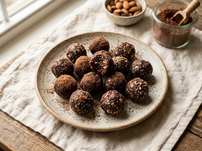 Cocoa Almond Butter Bites