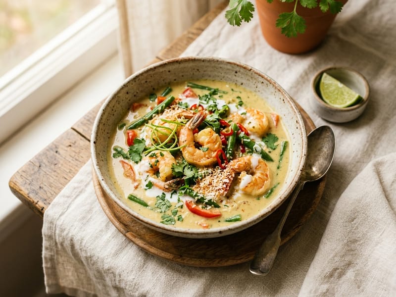 Coconut Lime Shrimp Curry