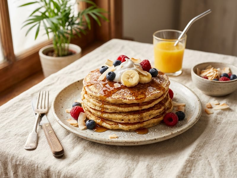 Coconut Milk Protein Pancakes