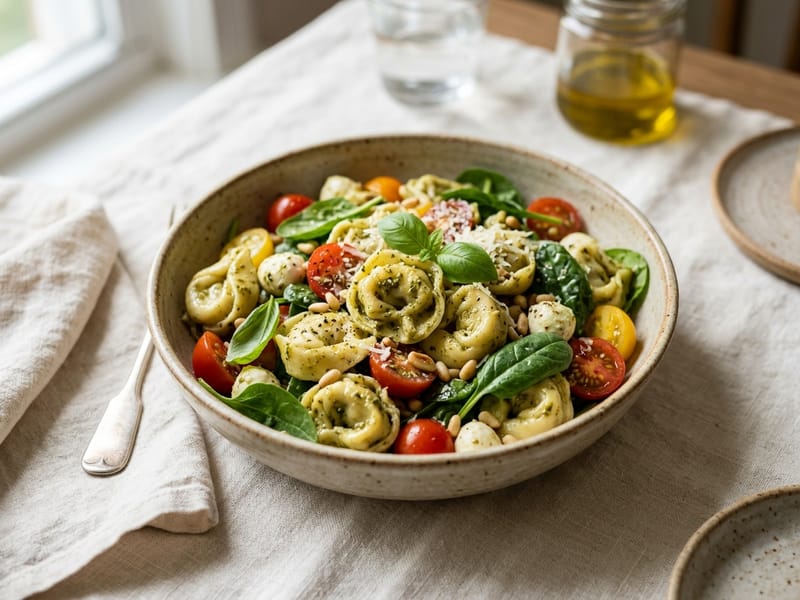 Cold Pesto Tortellini Salad