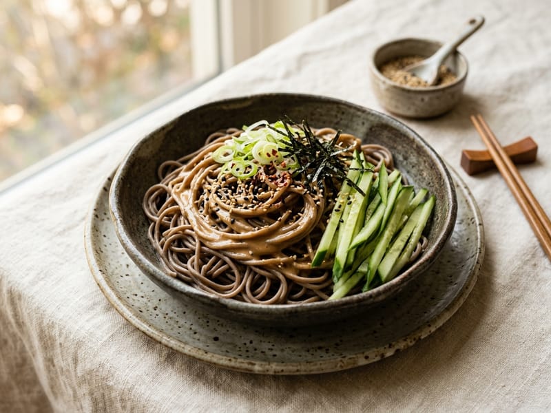 Cold Sesame Soba Noodles