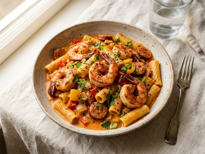 Creamy Cajun Shrimp Pasta