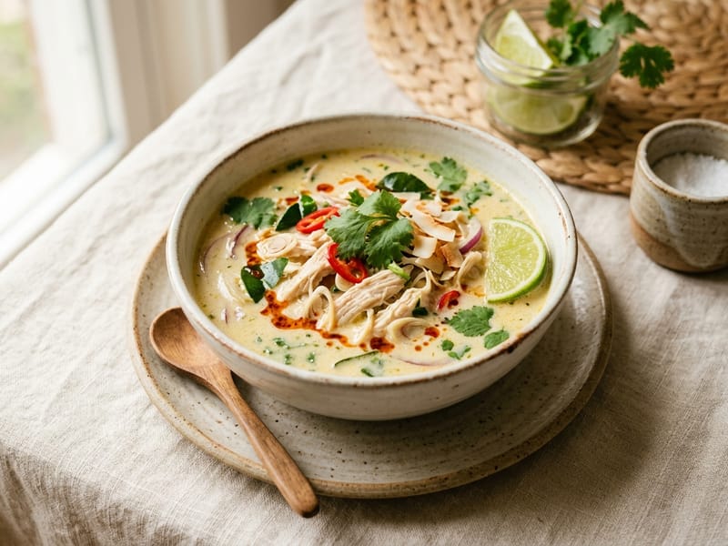 Creamy Coconut Lime Chicken Soup