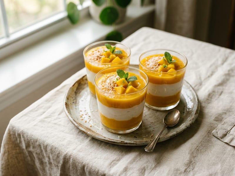 Creamy Coconut Mango Cups