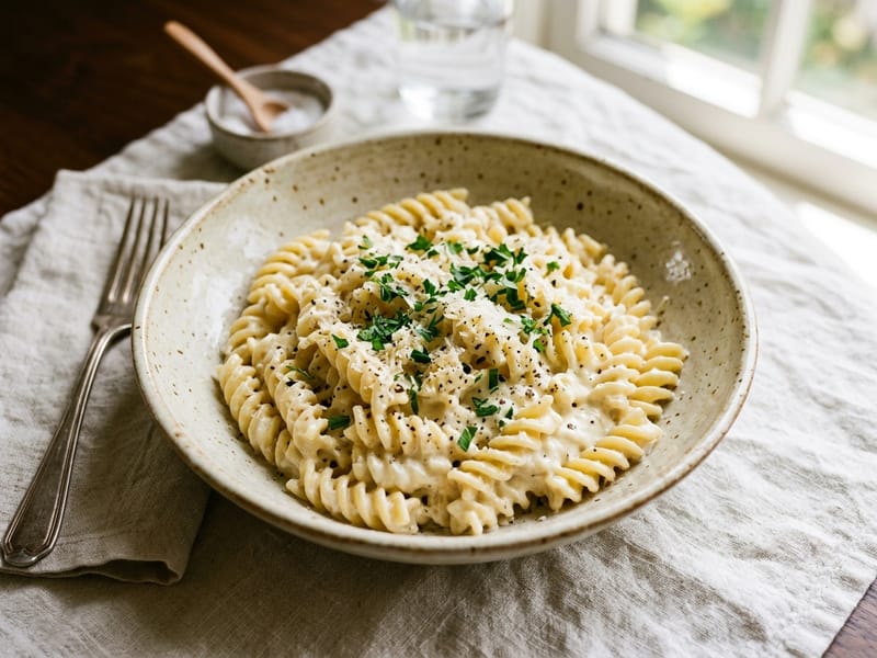 Creamy Cottage Cheese Pasta