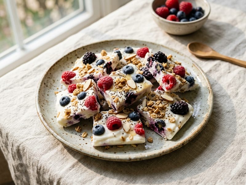 Creamy Greek Yogurt Berry Bark