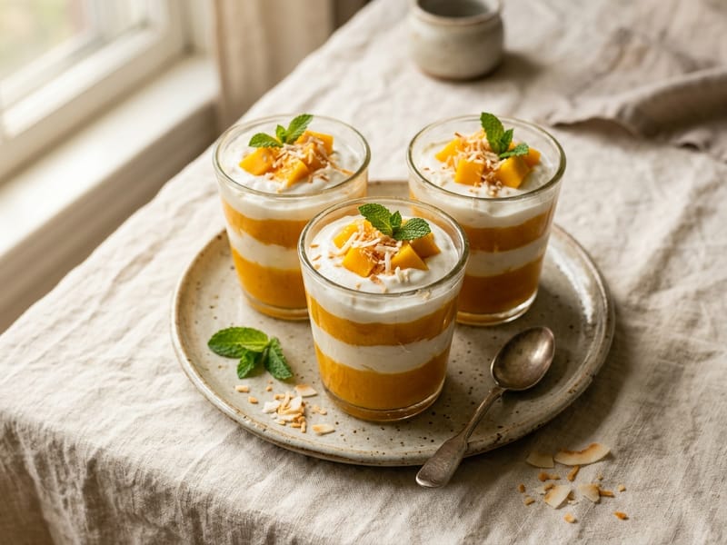 Creamy Mango Coconut Cups